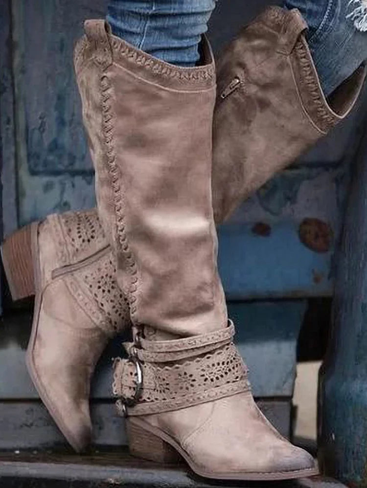 JO | knee-high boho western boots