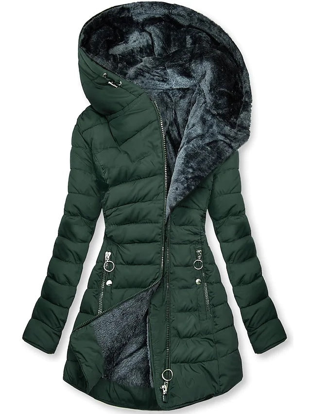 JO | Luxurious winter puffer coat with faux fur lining