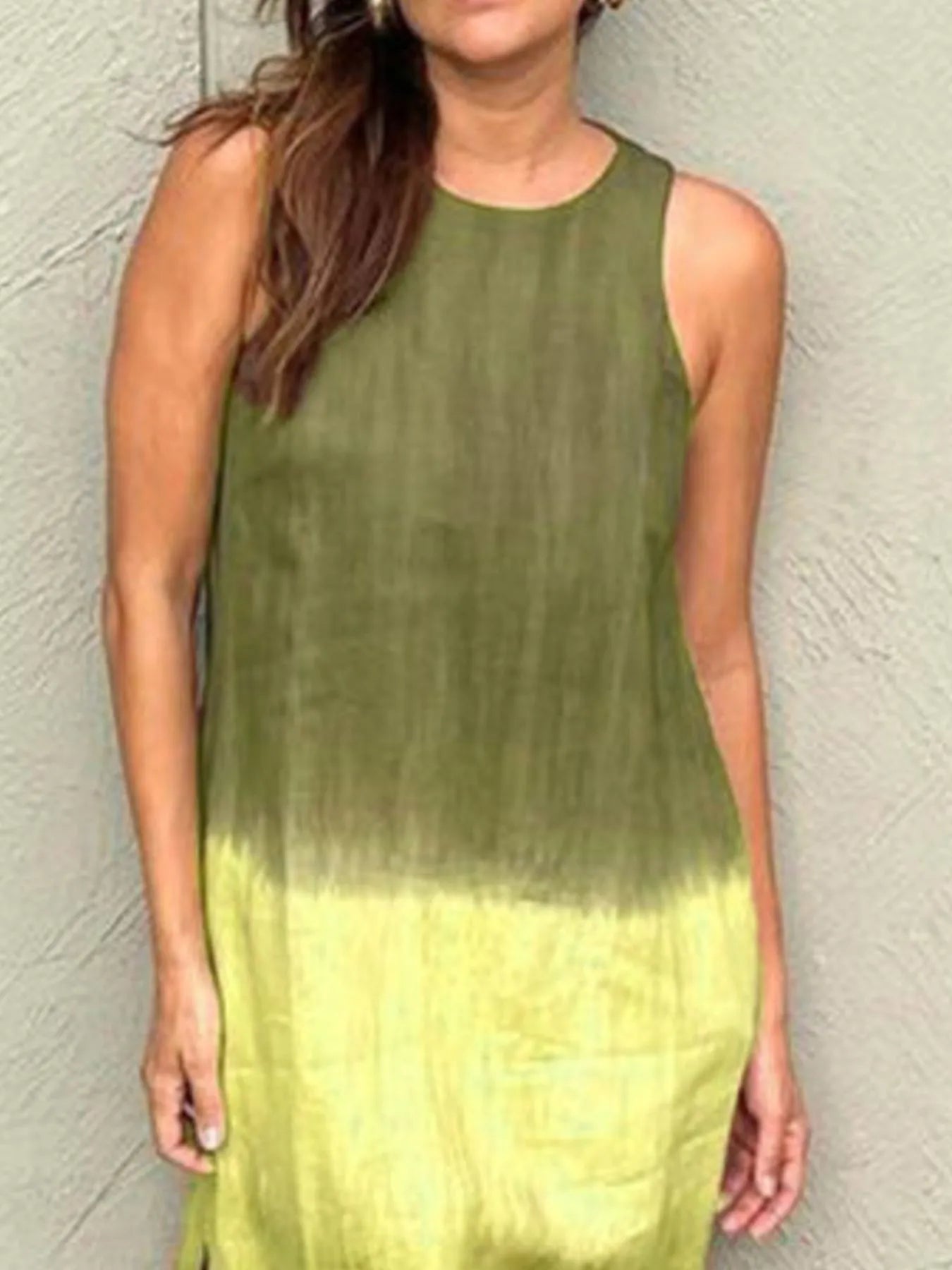 JO | Full Size Sleeveless Gradient Tank Midi Dress Plus Size