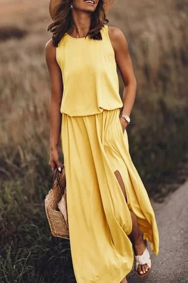 JO | Giselle Loose-fitting maxi dress with slit
