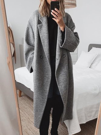 JO | Long oversized wool blend coat