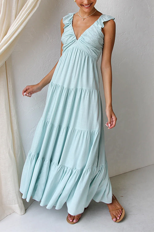 JO | Linen sleeveless maxi dress