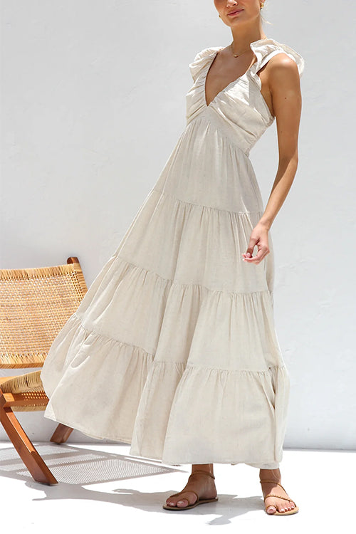 JO | Linen sleeveless maxi dress
