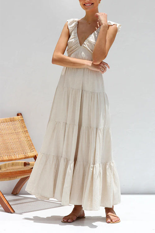 JO | Linen sleeveless maxi dress