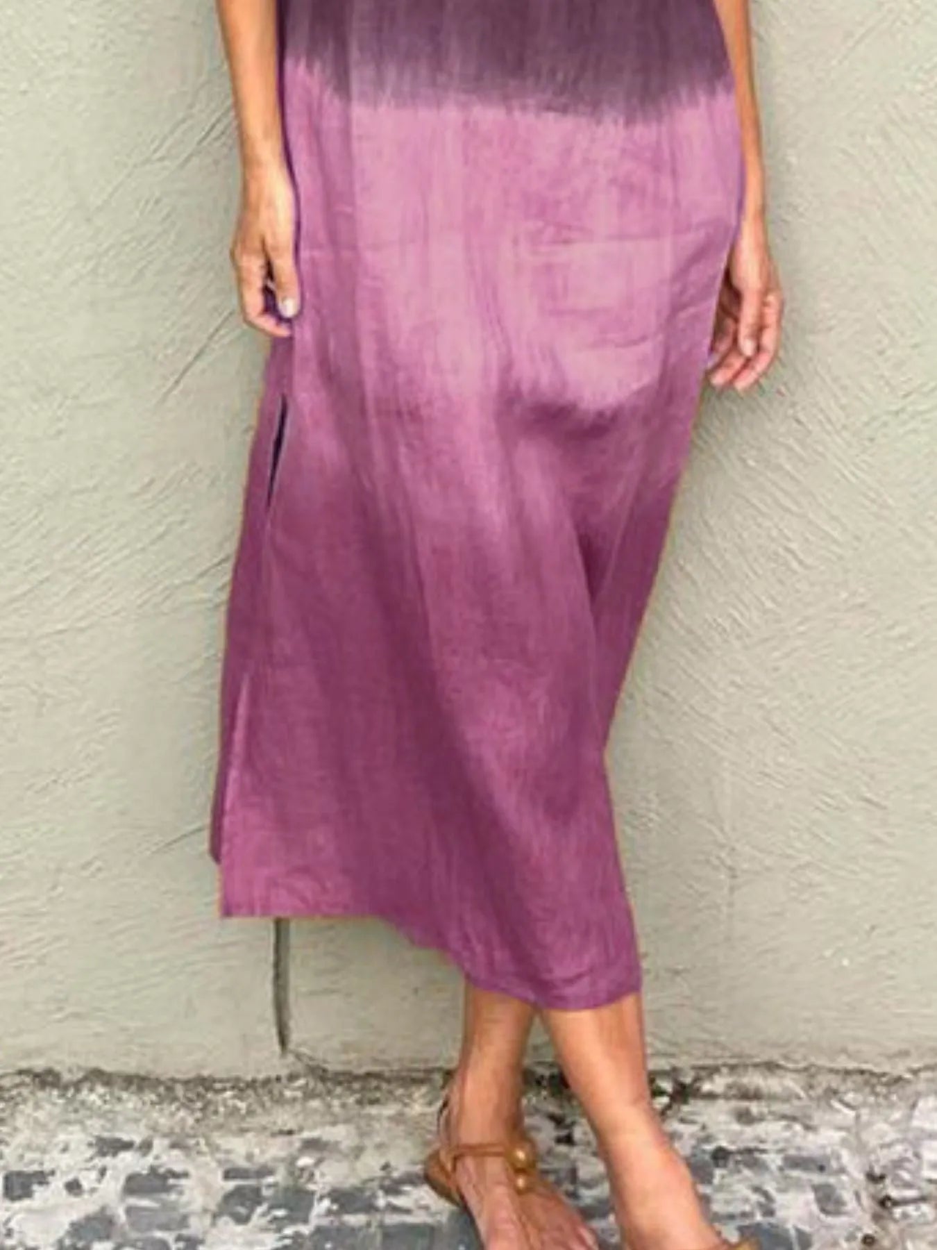 JO | Full Size Sleeveless Gradient Tank Midi Dress Plus Size