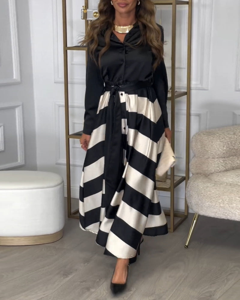 JO | Elegant striped maxi dress