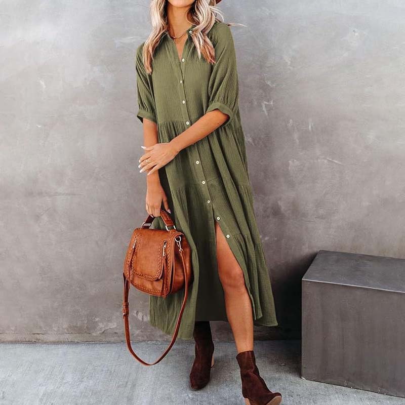JO | Midi shirt dress with pockets