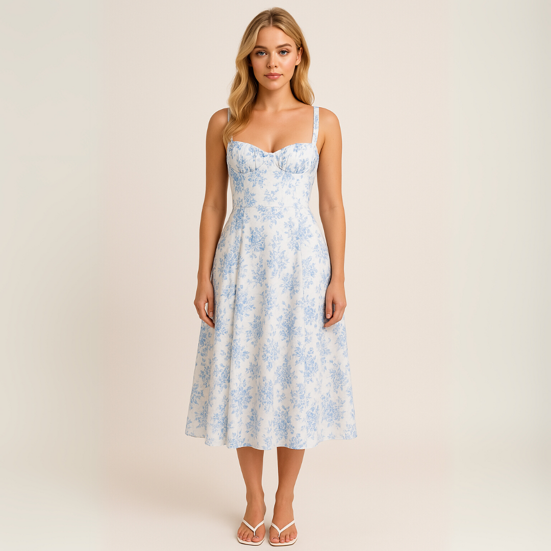 JO | Women's Floral Sleeveless Midi Dress