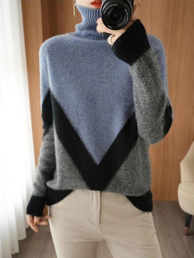 JO | Elegant sweater in contrasting color