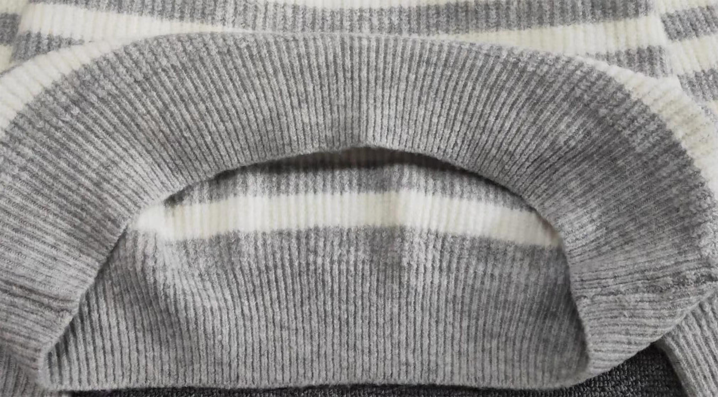JO |Chic striped long sleeve sweater