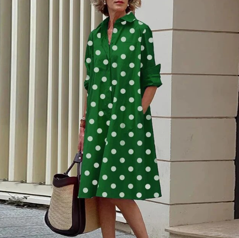 JO | Plain-colored shirt dress for women