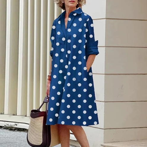 JO | Plain-colored shirt dress for women
