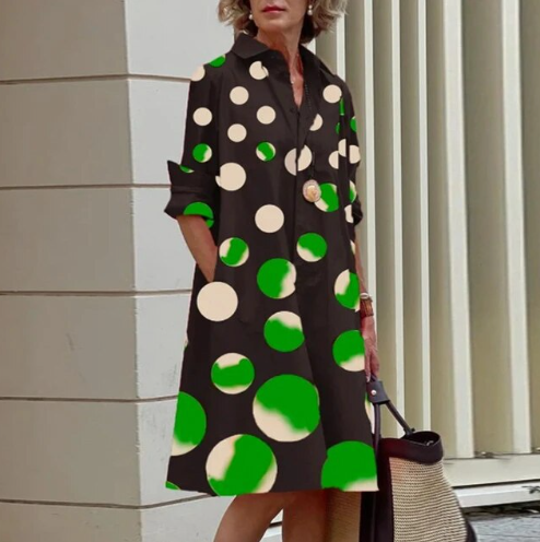 JO | Plain-colored shirt dress for women