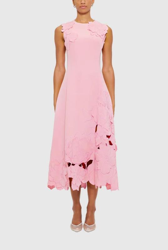 JO | Sleeveless midi dress with sophisticated trims and trendy design