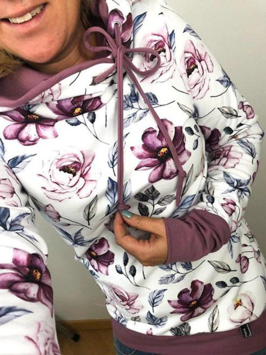 JO | Stylish purple floral sweater