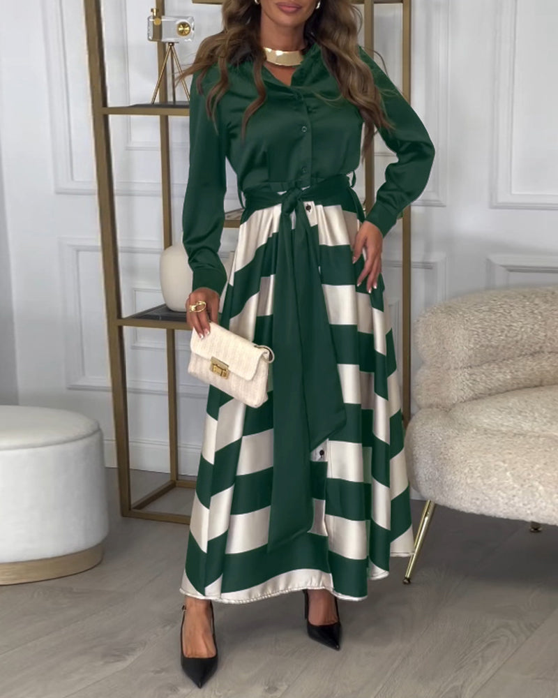 JO | Elegant striped maxi dress