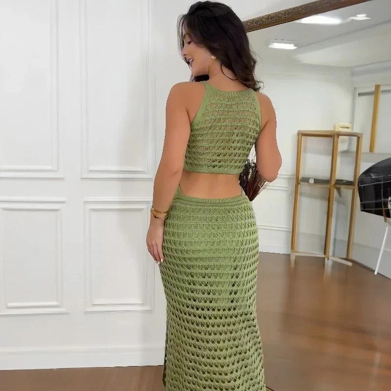 JO | elegant maxi dress with cut-outs