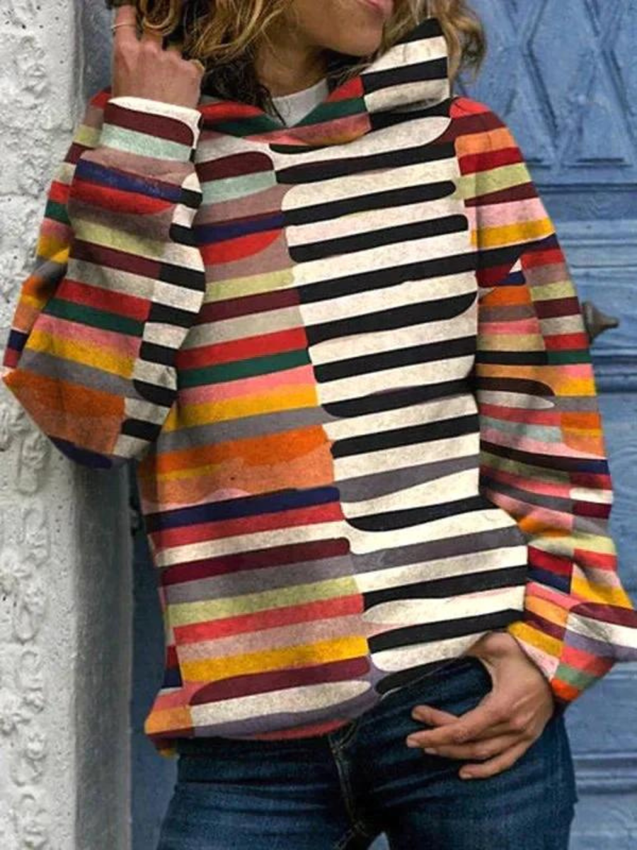 JO | Stylish colorful striped hoodie