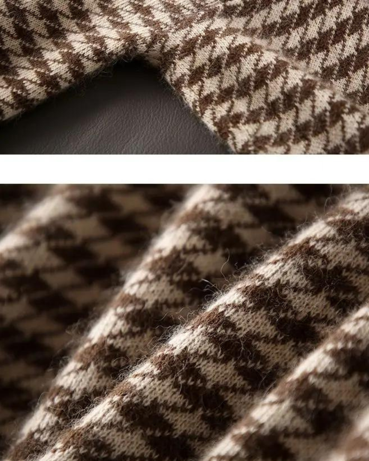 JO | Elegant, loose sweater with check pattern
