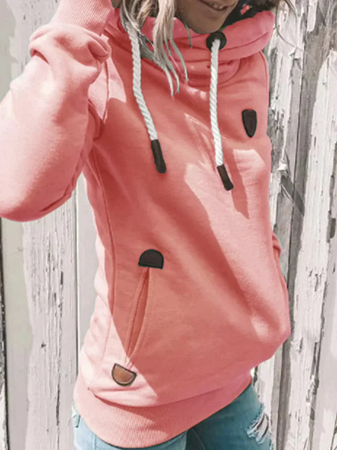JO | Casual long-sleeved sweater with hood
