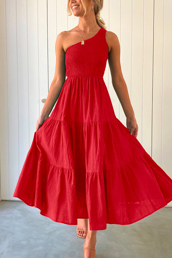 JO | Off-the-shoulder, sleeveless, ruffled maxi dress with ruffles