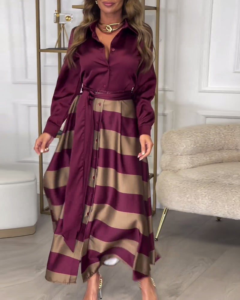 JO | Elegant striped maxi dress