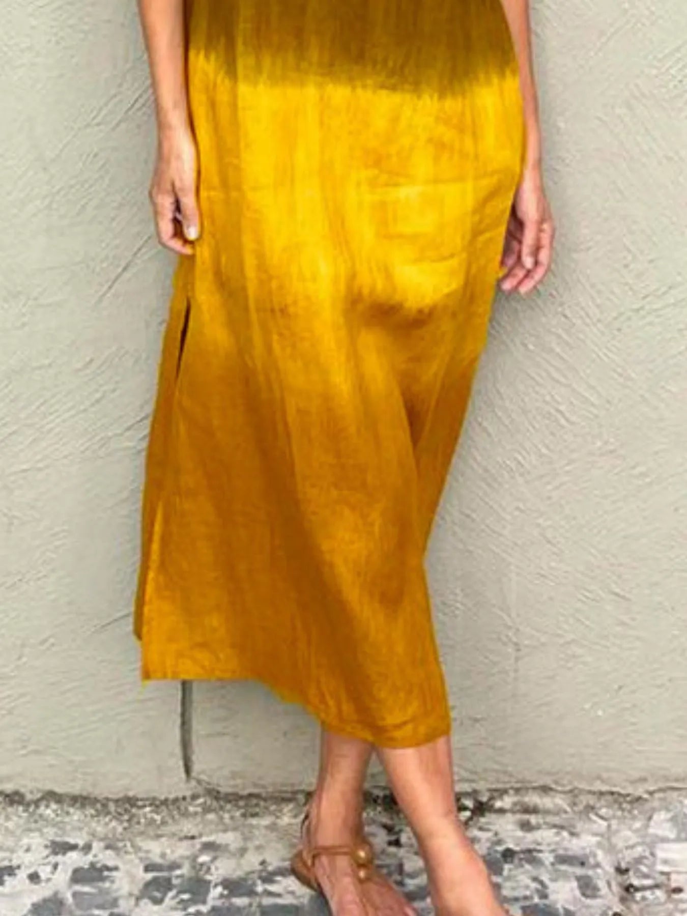 JO | Full Size Sleeveless Gradient Tank Midi Dress Plus Size