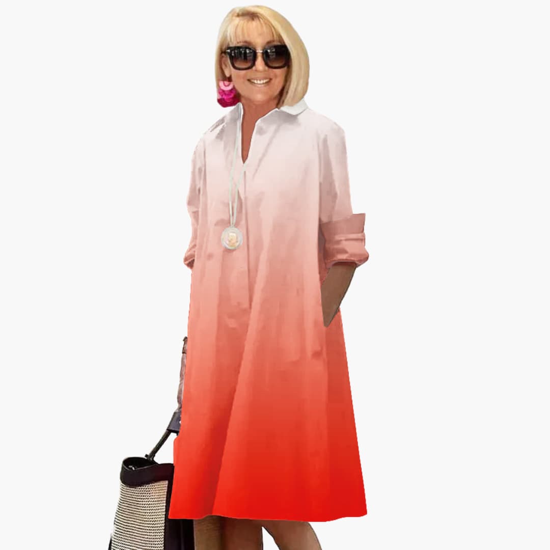 JO | Women's boho midi dress with long sleeves and side pockets