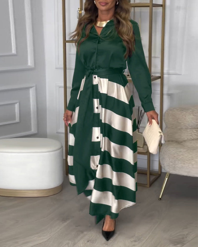 JO | Elegant striped maxi dress