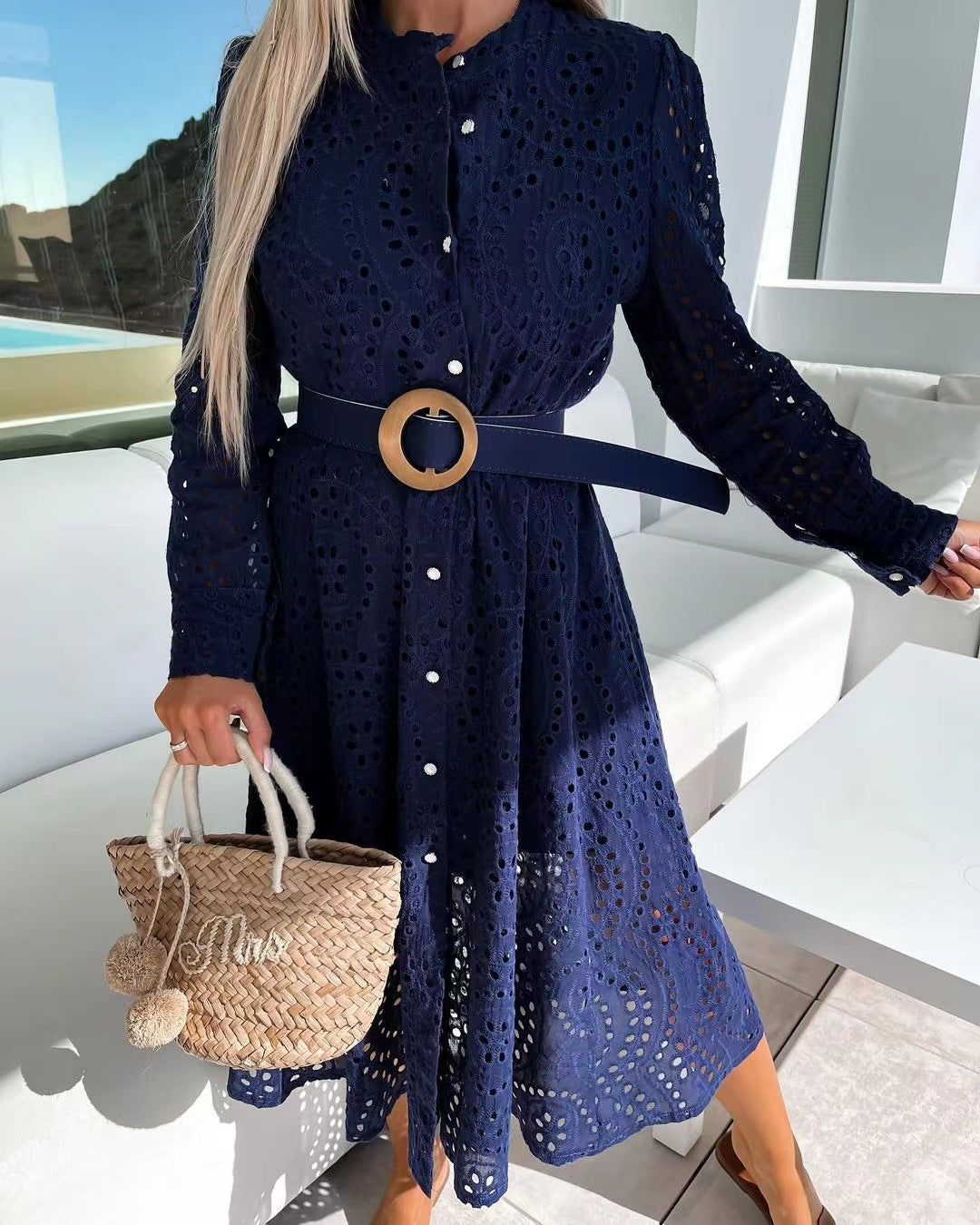 JO | Lace-up shirt dress