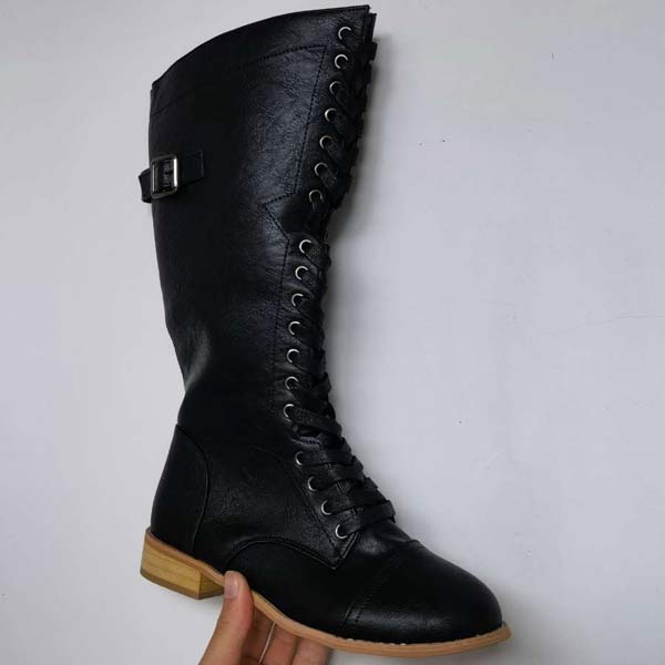 JO | Vintage knee-high lace-up boots