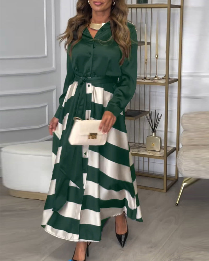 JO | Elegant striped maxi dress