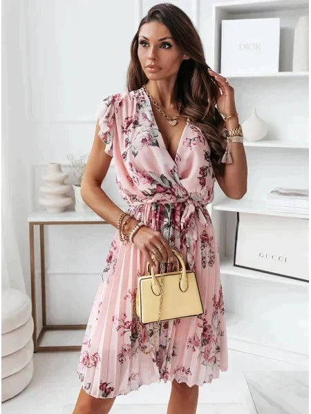 JO | Clarissa mini dress with ruffled sleeves and floral print