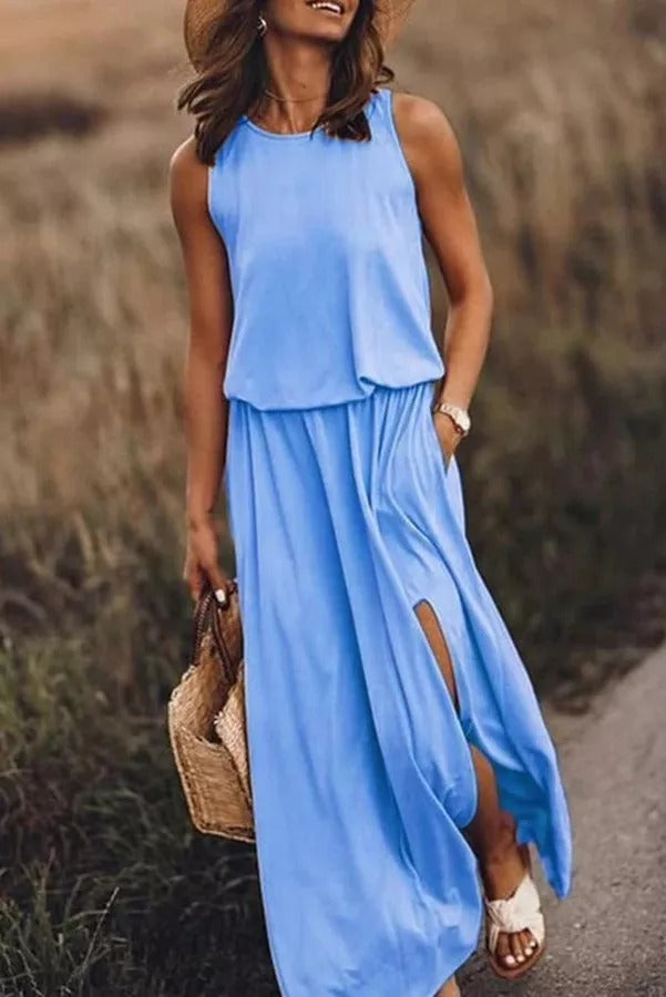 JO | Giselle Loose-fitting maxi dress with slit