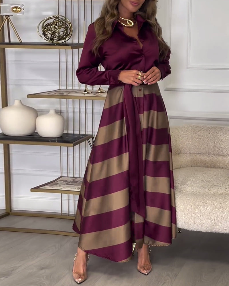 JO | Elegant striped maxi dress