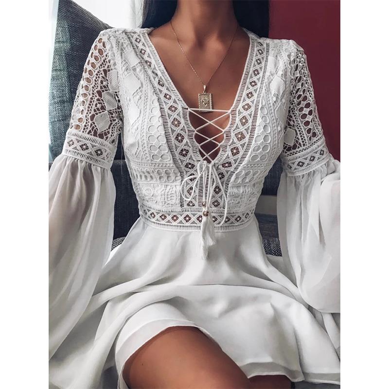 JO | Lace-up shirt dress
