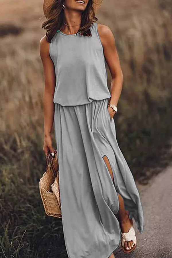 JO | Giselle Loose-fitting maxi dress with slit