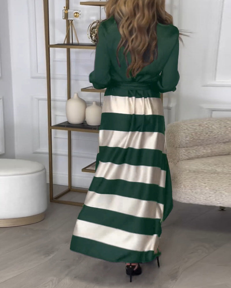 JO | Elegant striped maxi dress