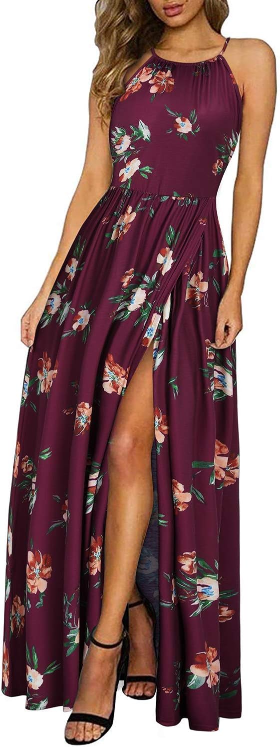 JO | Halter maxi dress with slit