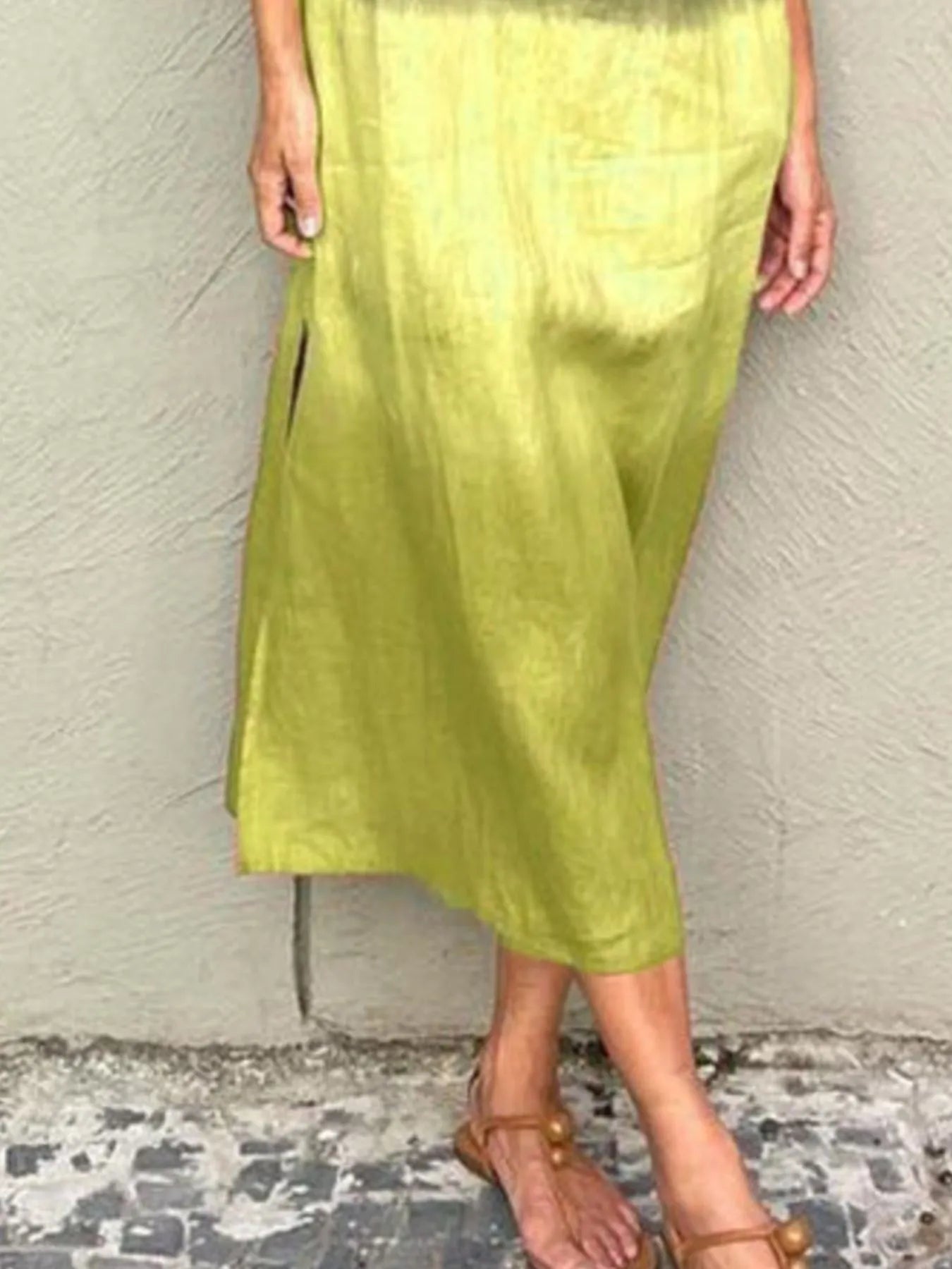 JO | Full Size Sleeveless Gradient Tank Midi Dress Plus Size