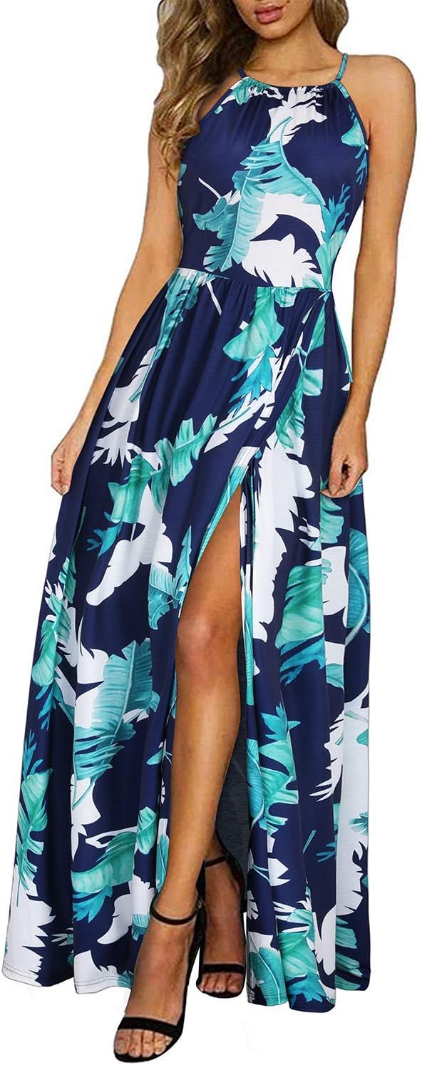 JO | Halter maxi dress with slit