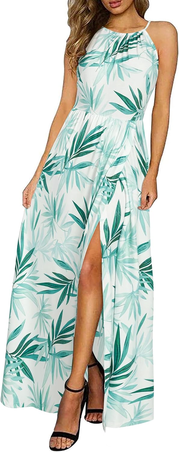 JO | Halter maxi dress with slit