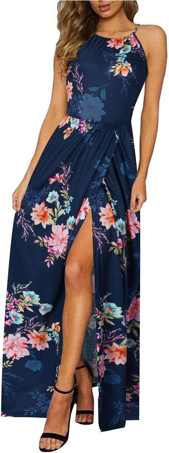 JO | Halter maxi dress with slit