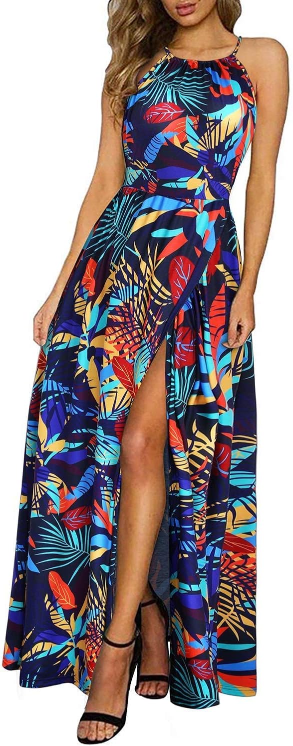 JO | Halter maxi dress with slit
