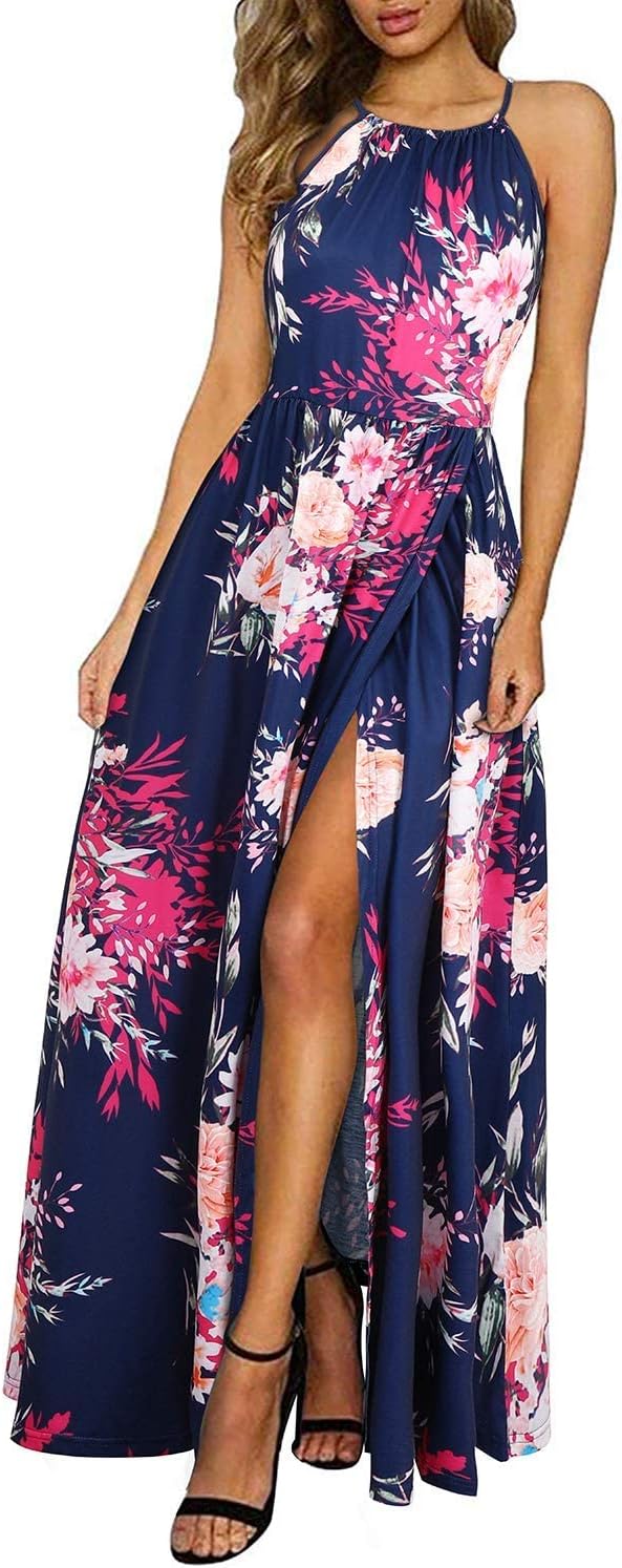 JO | Halter maxi dress with slit