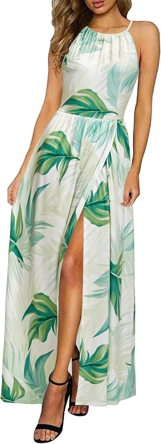 JO | Halter maxi dress with slit