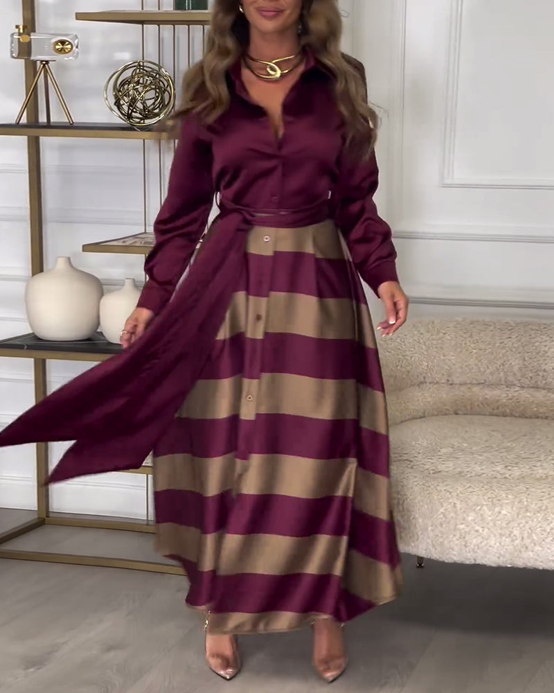 JO | Elegant striped maxi dress