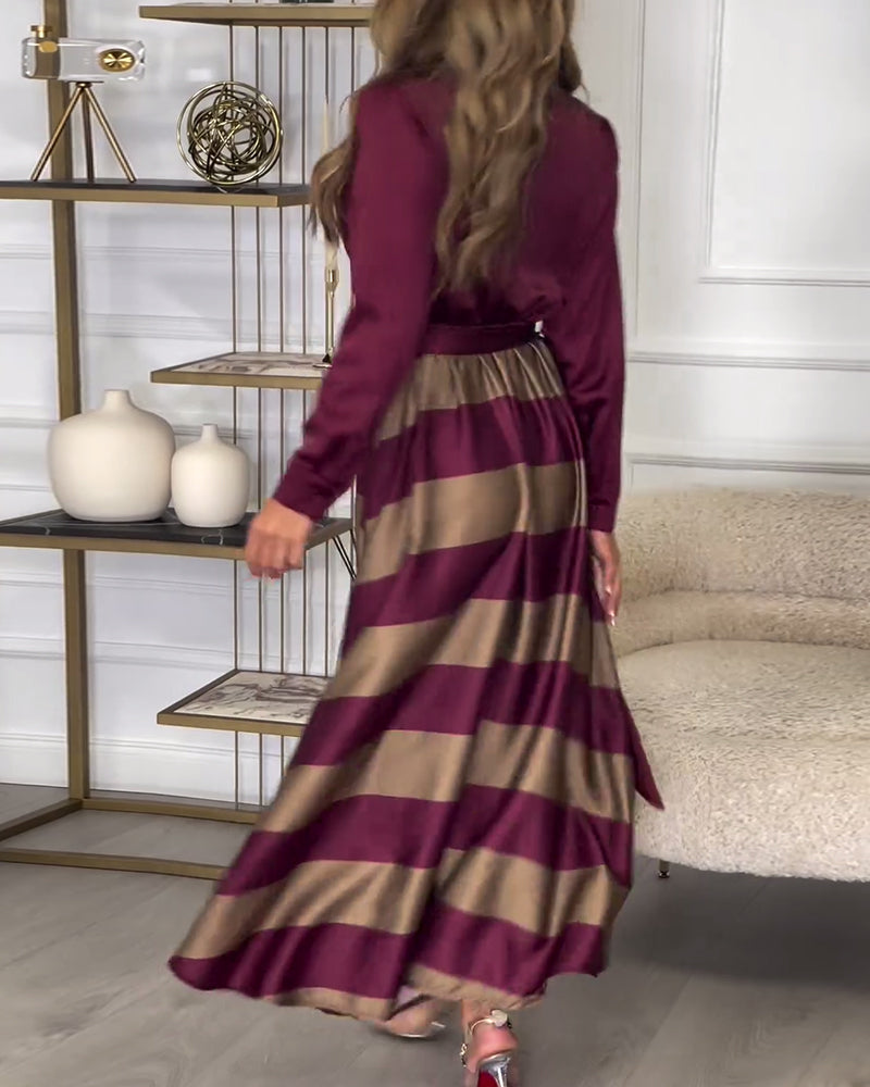 JO | Elegant striped maxi dress
