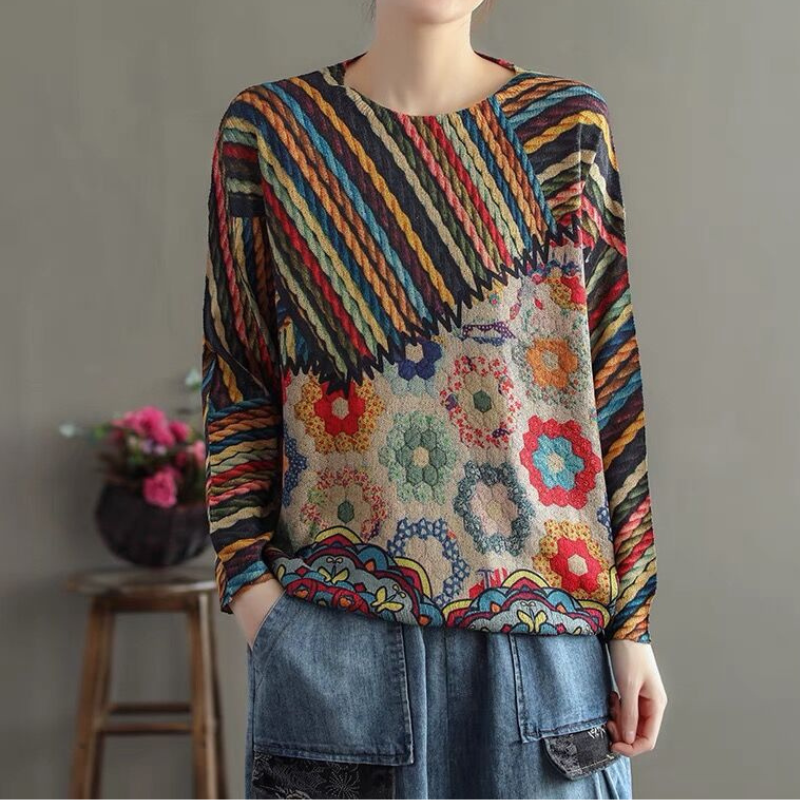 JO | Stylish colorful round neck sweater