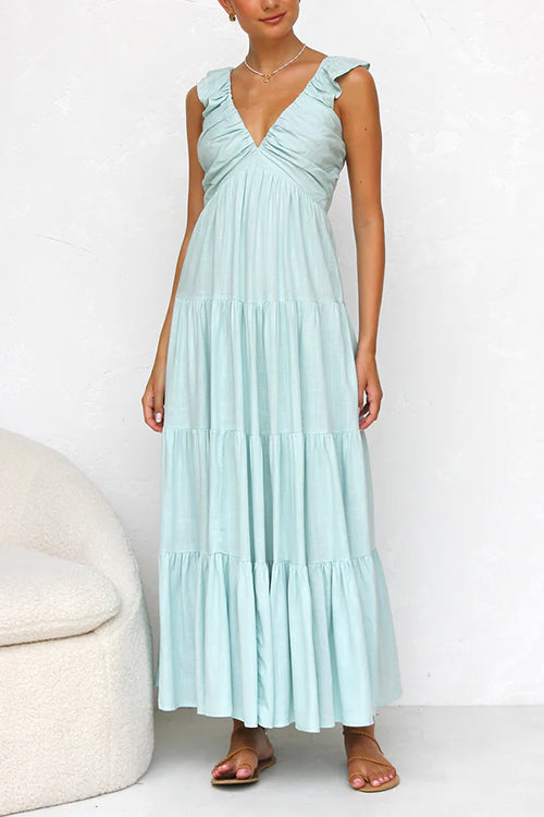 JO | Linen sleeveless maxi dress